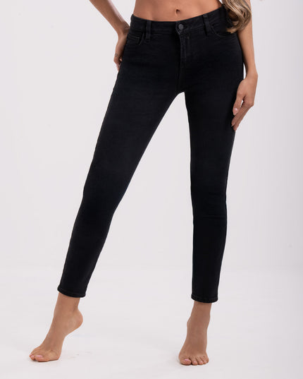 Jean Skinny Negro tiro medio.