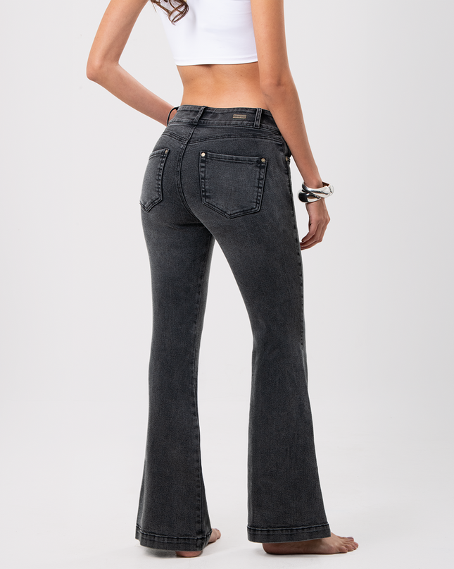 Jean Semicampana doble boton tiro alto