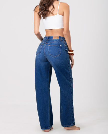 Jean Straight Oscuro Tiro Alto para Mujer — KanCan, imagen 2 de 4