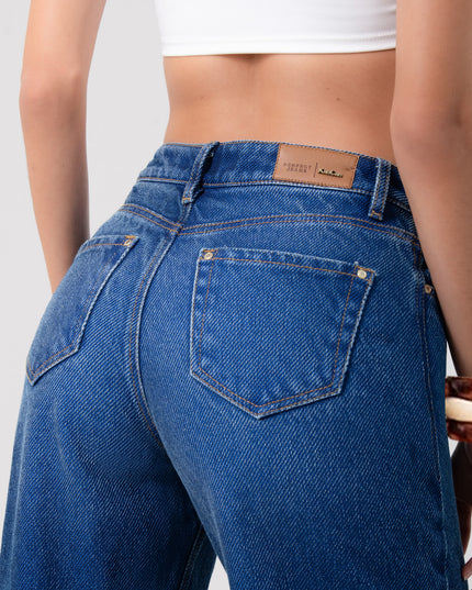 Jean Straight Oscuro Tiro Alto para Mujer — KanCan, imagen 4 de 4