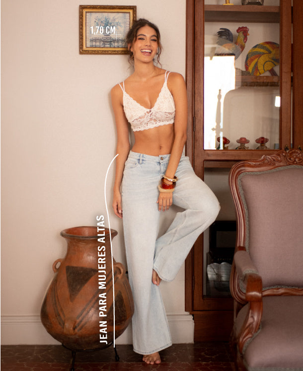 Jean Wide leg extra largo claro