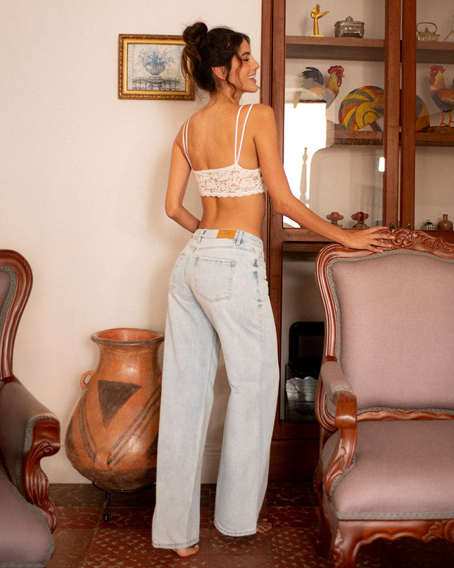 Jean Wide leg extra largo claro