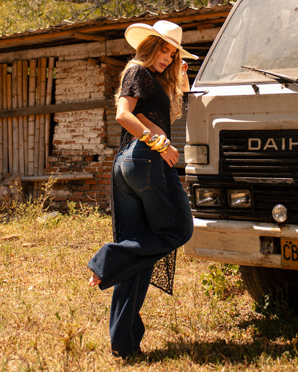 Jean fit Baggy oscuro