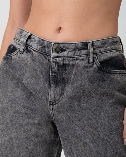 Jean wide leg gris  vintage tiro medio
