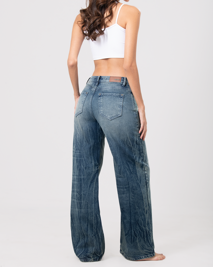 Jean wide leg tiro medio Vintage