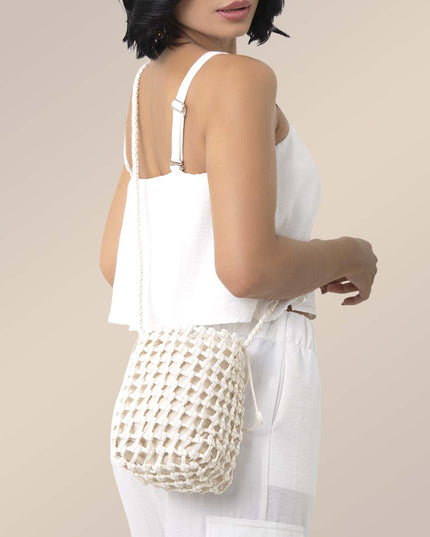 Bolso Bucket Tejido natural