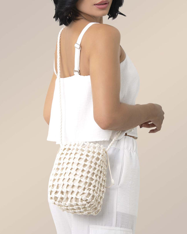 Bolso Bucket Tejido natural