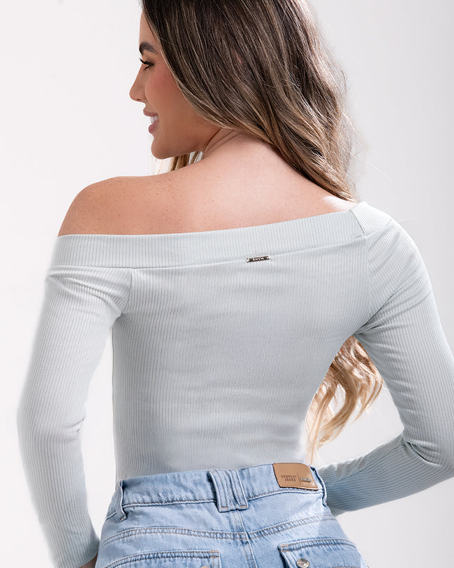 Blusa Manga larga verde menta