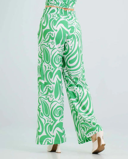 Pantalón Verde Pretina Enresortada
