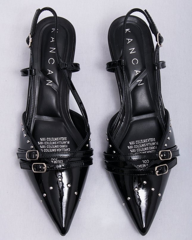 Stilettos negro con correas