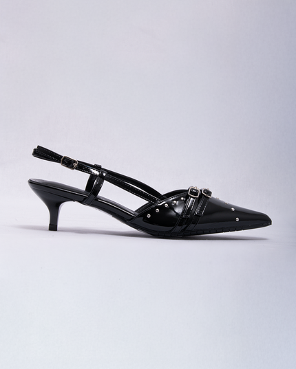 Stilettos negro con correas