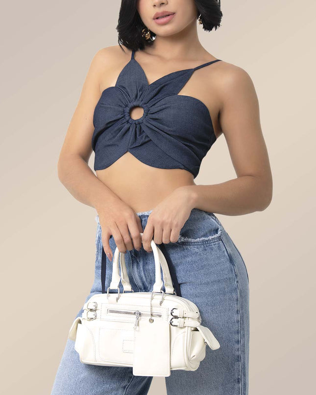 Bolso Satchel Beige