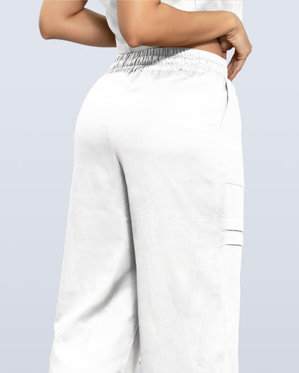 Pantalón natural tiro alto