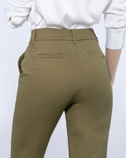 Pantalon formal verde oliva