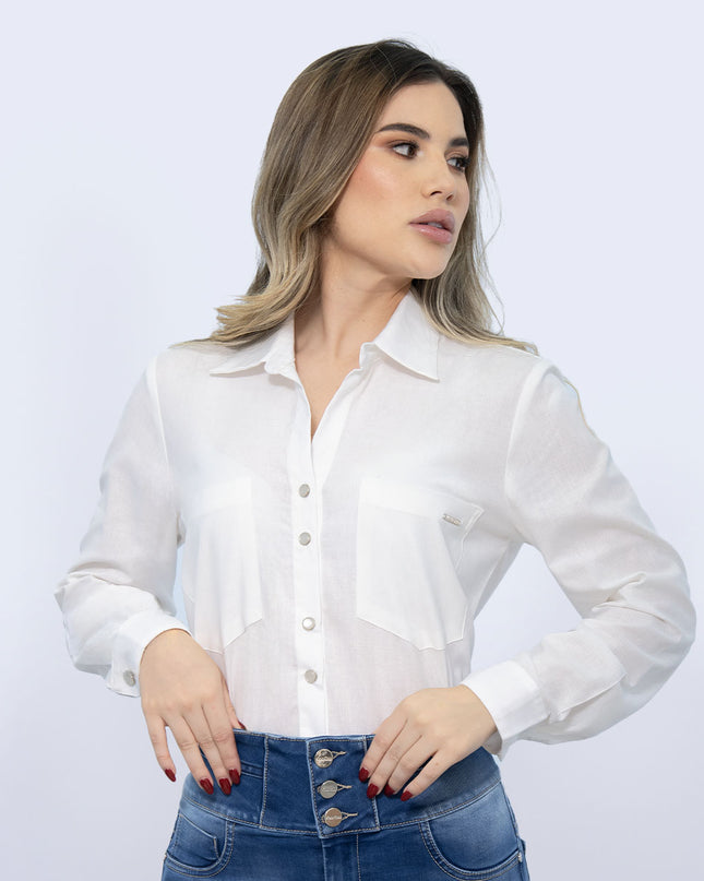 Camisa Natural manga larga