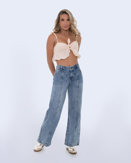 Crop top amarillo