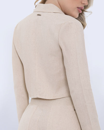 Chaqueta manga larga avena