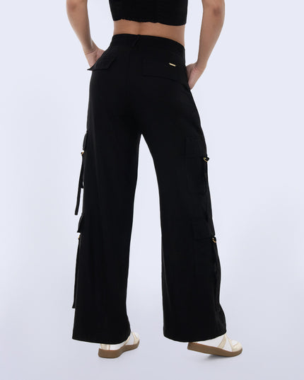 Pantalon negro tiro alto
