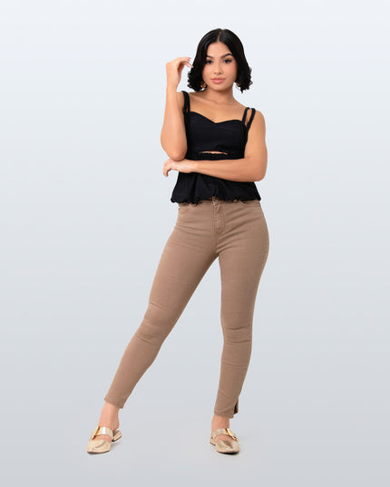 Blusa negra peplum