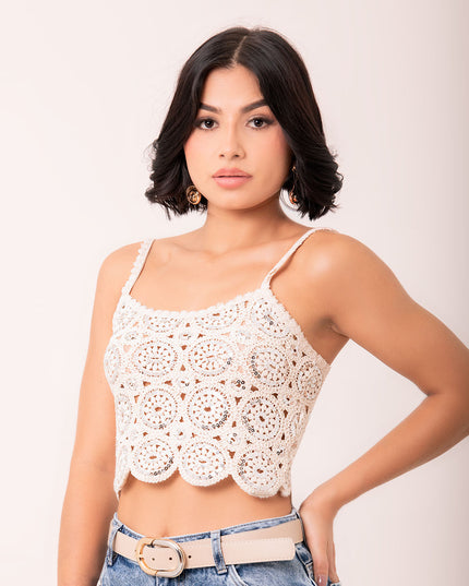 Croptop Avena tejido