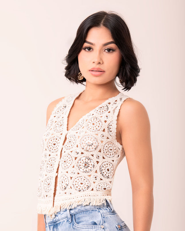 Chaleco Crochet Boho Chic