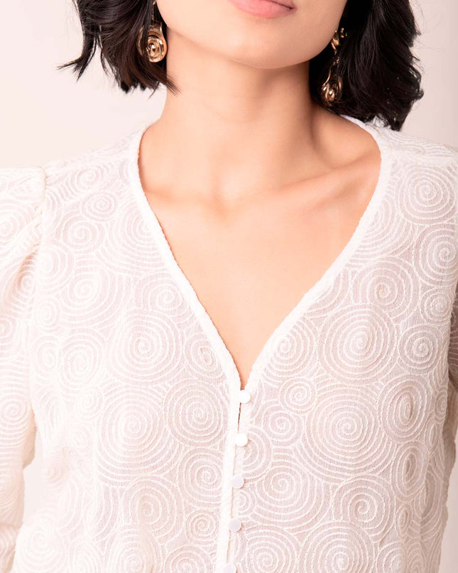 Blusa avena manga tres cuartos