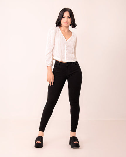 Blusa avena manga tres cuartos