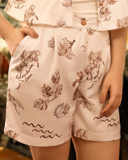 Short Avena estampado