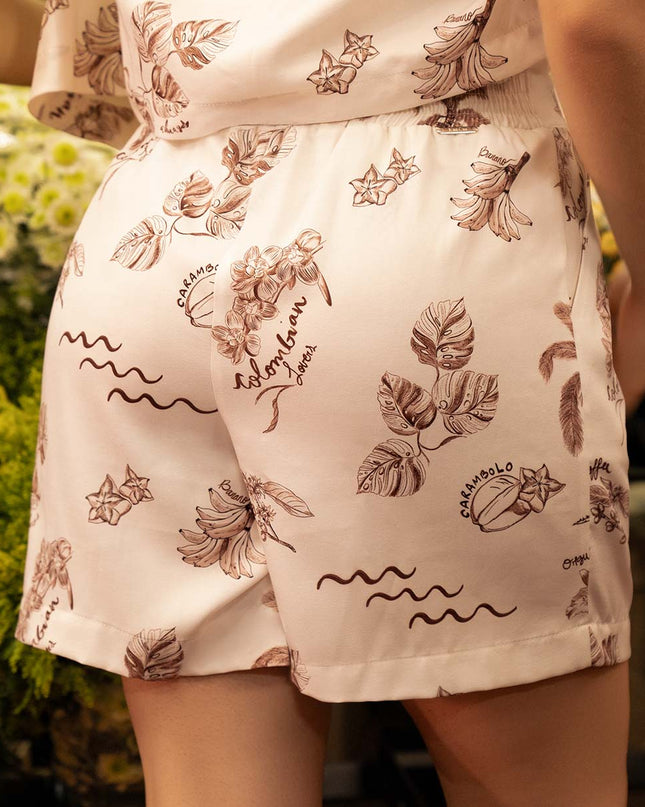 Short Avena estampado