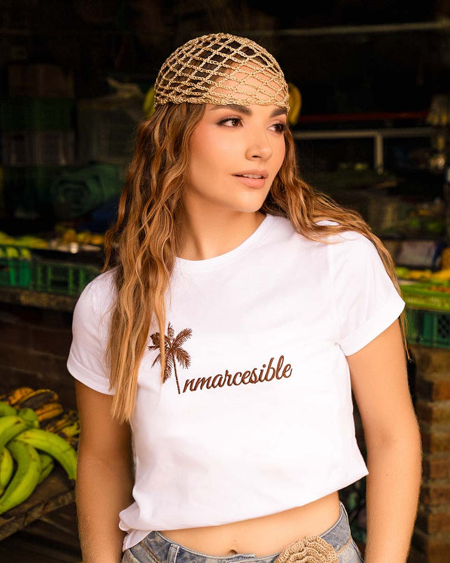 Camiseta blanco con bordado