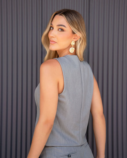 Conjunto sastre gris dos piezas