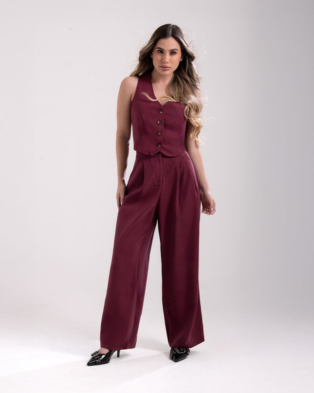 Set Sastre vinotinto.