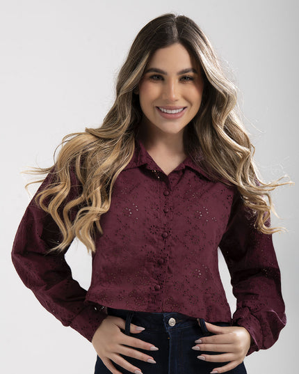 Camisa Vinotinto manga larga