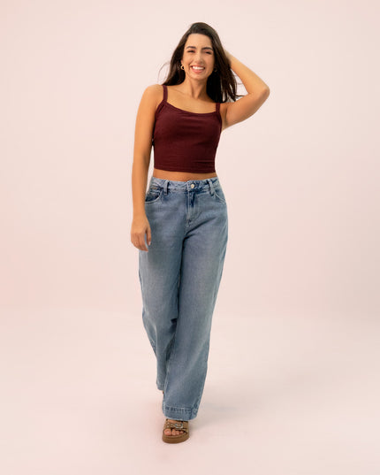 Croptop basico vinotinto