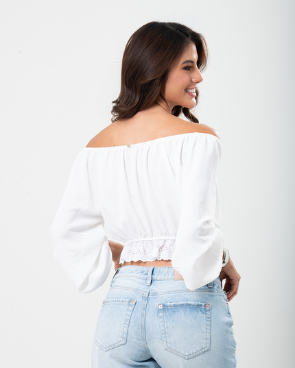 Blusa Crop natural
