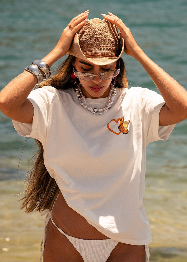 Camiseta Blanca manga corta con estampado