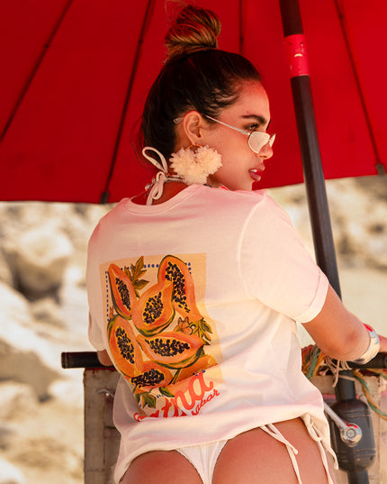 Camiseta Blanca manga corta estampado