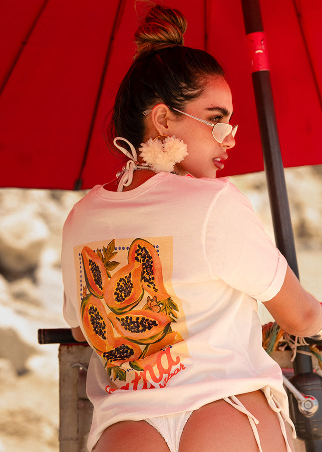 Camiseta Blanca manga corta estampado