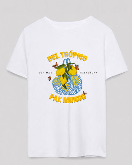 Camiseta Blanca Estampado Limón Tropical — KanCan, imagen 2 de 4