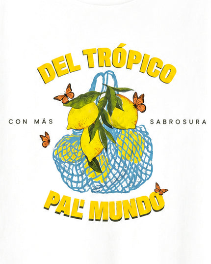 Camiseta Blanca Estampado Limón Tropical — KanCan, imagen 3 de 4