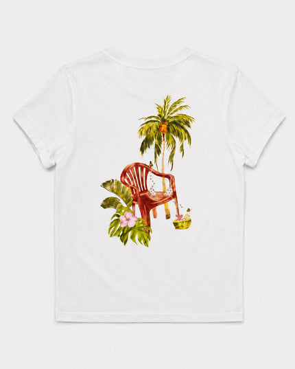 Camiseta Natural  estampado tropical