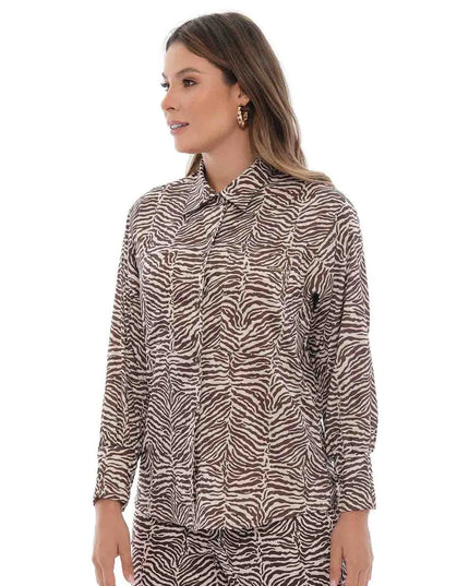 Camisa estampada animal print