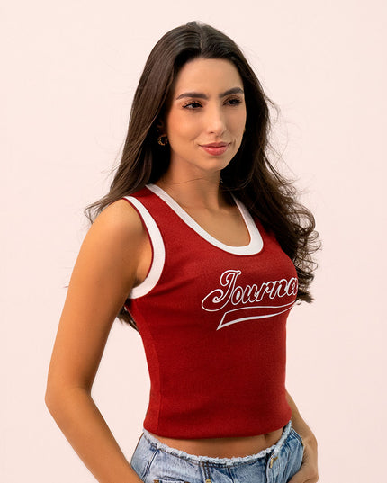 Blusa Vinotinto manga sisa