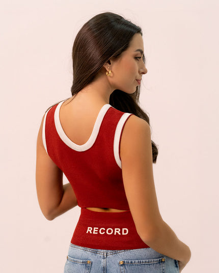 Blusa Vinotinto manga sisa