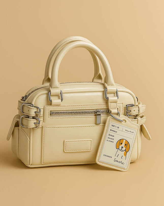 Bolso Satchel Beige