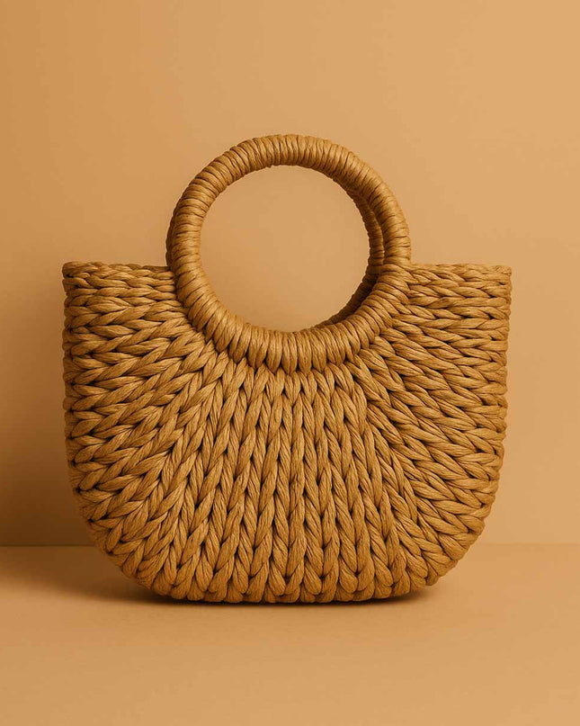 Bolso Tejido con asas circulares
