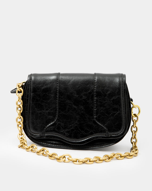 Bolso Hombro negro con cadena