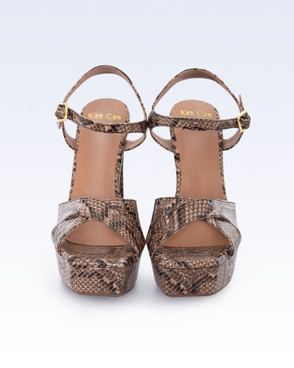 Zapatos de Tacón ancho pitón