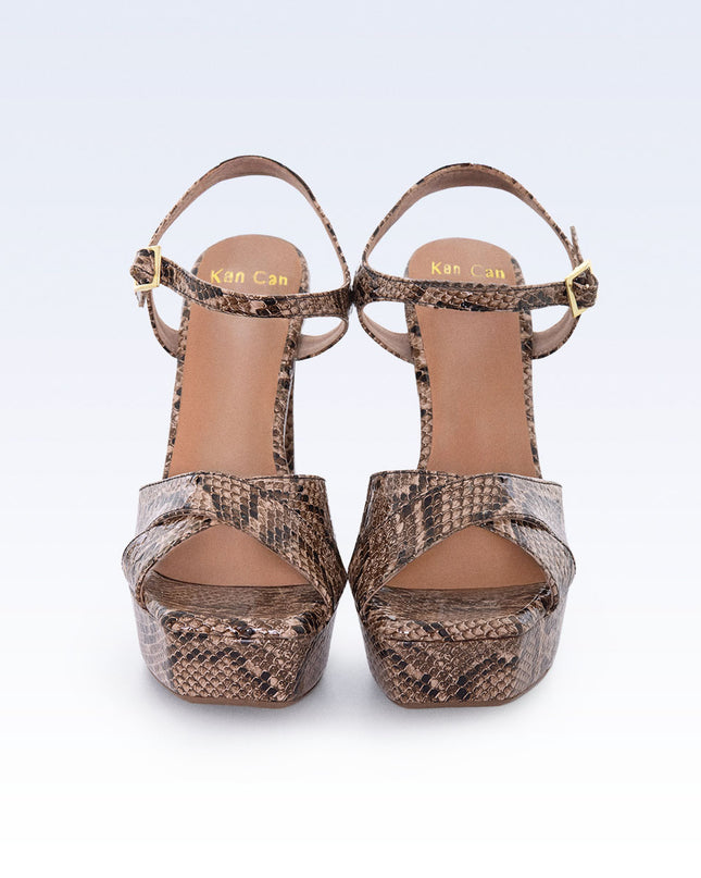 Zapatos de Tacón ancho pitón