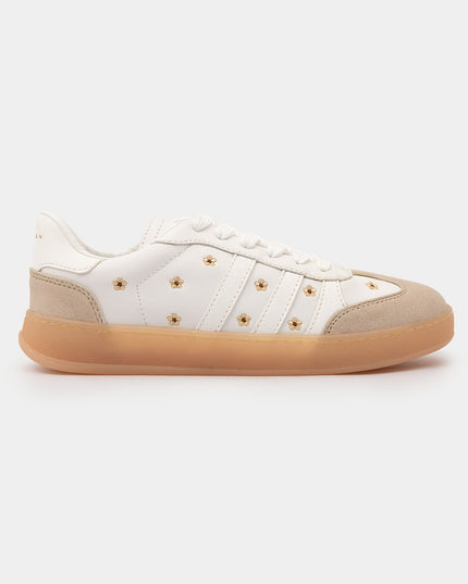 Tenis Blancos con bordado floral